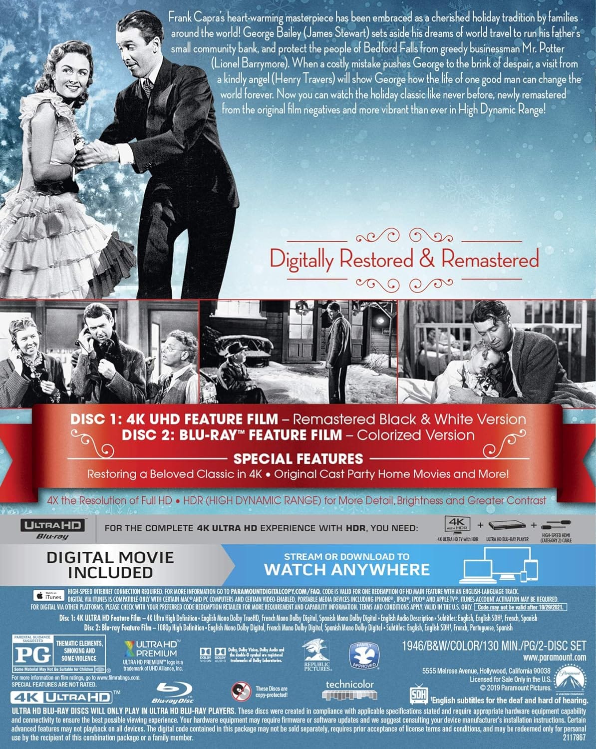 It's a Wonderful Life 4K UHD + Blu-ray + Digital - Image 2