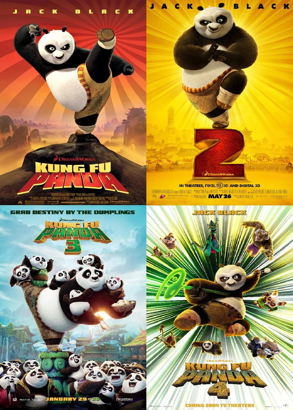 A Sneak Peek at Kung Fu Panda Movies 1-4 in Stunning HD